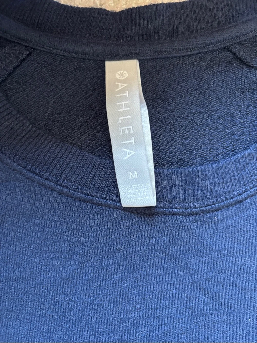 Athleta Mindset Sweatshirt Navy Crewneck